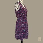 Xhilaration  Purple Floral Fit & Flare Dress Women’s M Sleeveless Casual Sundress Photo 2