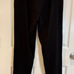 Elyse Hart LTD‎ Black Velvet Pants Leather Trim Career Office Trousers Size 8 Photo 0