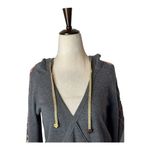 Iceberg Sweater Women Small Gray Wool Blend Knit Argyle Hooded Pullover Vintage Photo 2