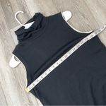 Gap Silk Top turtleneck sleeveless contrast trim womens Black medium classic Photo 2