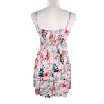 Band of Gypsies Mini Dress Pink Floral S Adjustable Straps Buttons Ruching Photo 6