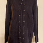 Susan Bristol VTG  Brown 100% Boiled Wool Full Zip Sweater Jacket | Women's 2x Photo 0