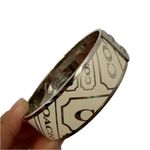 Coach Off White and Silver Bangle Bracelet Photo 3