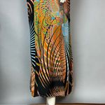 Handmade Kaftan Dress Trippy Print Graphic Maxi Women Lounge Beach V-Neck Caftan Photo 4