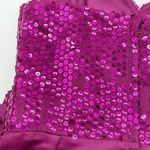VTG‎ 80s Sequin Dress Gown Womens Size 10 Pink Glam Prom Dressy Gala READ Photo 8