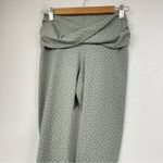 Nike  Dri Fit Green Polka Dot Ruched Cropped Running Pants Leggings M Athletic Photo 1