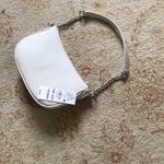 INC Satchel Style Bag silvertone chain strap in Bone 9.5” x 6” x 1.75” White Photo 1