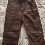 Edikted  tan leather pants  Photo 0