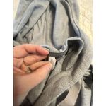 Athleta  V Neck Sweatshirt Hooded Dress Size M Gray Color Long Sleeve EUC Photo 6