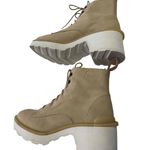 Sorel Beige LaceUp Block Heel AnkleHigh Modern Boots US 8.5 outdoors fall Photo 4