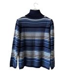 Carolyn Taylor Essential Stripes Blue White Cotton Long Sleeves Cozy Warm S Photo 4