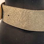 Vintage Waldorf Creations Belt Womens Leather Green Cream Ivory Wearable Art New Photo 3