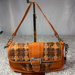 Isabella Fiore Women's Brown Tweed Shoulder Bag Casual Handbag Photo 0