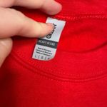 Gildan Red Believe Bold Cursive Sweatshirt Photo 2