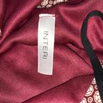 Interi Womens Shift Dress Size M Boho Geometric Long Sleeve Bell Maroon Teal Size M Photo 4