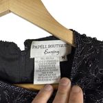 Papell Boutique VINTAGE  Evening Silk Beaded Top in Black Size M Photo 7