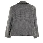 cj banks  X 14W black white houndstooth button front jacket fringe eyelash office Photo 1