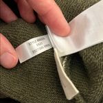 Madewell Pleat Sleeve Shrunken Hoodie Sweatshirt Olive Green Heathered XXS Photo 4