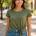 Derek Heart  Green Short Sleeve T-Shirt Medium Photo 0