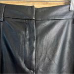 7 For All Mankind  Black Faux Leather Crops Size Large‎ Photo 4