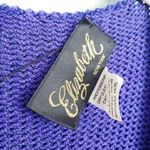 VINTAGE Elizabeth New York Royal Blue Knit Beaded Embellished Button Cardigan Photo 6