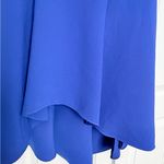 Theia Royal Blue High Low Dress with Embellished Sleeves Size 8 Photo 11