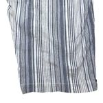 Croft & Barrow Coastal Pocketed Capris Boho Blue White Stripes Large Drawstring Photo 2