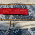 Jennifer Lopez  high rise skinny crop snakeskin print denim size 10 Photo 3