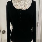 Cider  Black Buttoned Long Sleeve Blouse Photo 0