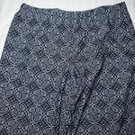 Jude Connally Womens M Wide Leg Pants Navy Blue Geometric Stretch Golf Casual Size M Photo 3