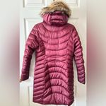 Eddie Bauer  EB650 Women Maroon Faux Fur Removable‎ Hoodie Goose Down Coat Sz XS Photo 12