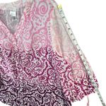 Just My Size Blouse Women 3XL Magenta Pink Ombre Abstract Button Down Top Resort Photo 7