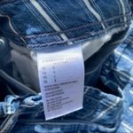 American Eagle AEO Railroad Stripe Belted Mom Jean Shorts Size 4 Photo 2