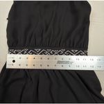 Lulus Black Maxi Dress Geometric Embellishment Back Bow Cutout V Neck Sleeveless Photo 5