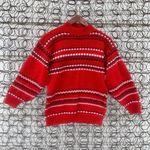 Vintage American Pride fair isle red knit gorpcore stripe sweater Photo 0