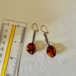 Amber tone chain drop earrings Photo 3