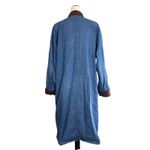Vintage Womens Denim Corduroy Trench Duster Coat Jacket XL 18/20 Chore Barn Y2K Blue Photo 3