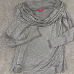 Lilly Pulitzer  Gray Belinda Off‎ the Shoulder Pullover Sweater Top Sz Small Photo 0