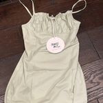 Princess Polly NWT  Rosebery pistachio green mini dress ruched bust ruffle Photo 3