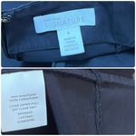 Nordstrom Signature Navy Blue Cotton Pocket Midi Sun Dress Size 4 Loose Hem Photo 9