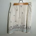 Loft Vintage  Skirt White Embroidered Cafe Pattern 8 Photo 5