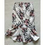 L'ATISTE by Amy Floral Skirt Sz Medium‎ White A Pleats Zip Back Photo 1