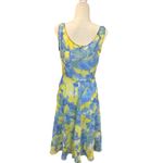 Madison Leigh Dress Floral Print Sleeveless Midi Blue Yellow Women's Size 8 Photo 3
