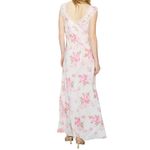 Selkie Veronica Slip Dress in White/Pink Floral, Size S Pink Photo 2