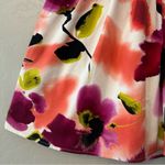 Worthington purple and pink watercolor floral A-line full skirt size 8 Photo 6