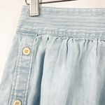 Madewell  Womens Swingy Chambray Side Button Skirt Size 6 Midi Blue Denim‎ Photo 3