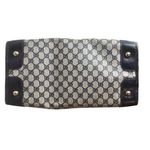 Gucci GG SUPREME Navy Top Handle Large Doctor’s Work Travel Bag w/ Dust Bag COA Photo 10