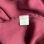 Tessuto Vintage Ruby Silk Velour Floral Knit Ruffled Elastic Waist Midi Skirt Red Photo 4