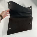 CRIZ Swiss Handmade Clutch Shoulder Bag Asymmetrical Brown Leather Minimalist Photo 8