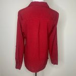 Rebecca Malone  Black Red Geometric Blouse Sz Medium Photo 1